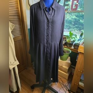 Nanette Lepore Sophisticated Dark Navy Button-Up Cocktail Dress